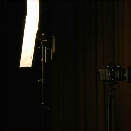Diagram of a 3-point lighting setup featuring key light, fill light, and rim light for video production.