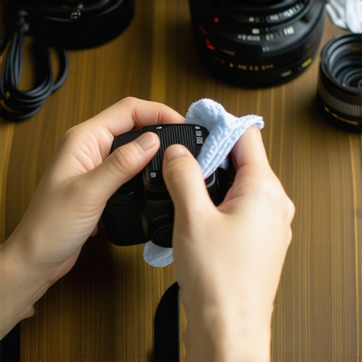 Creator cleaning camera gear for long-term maintenance