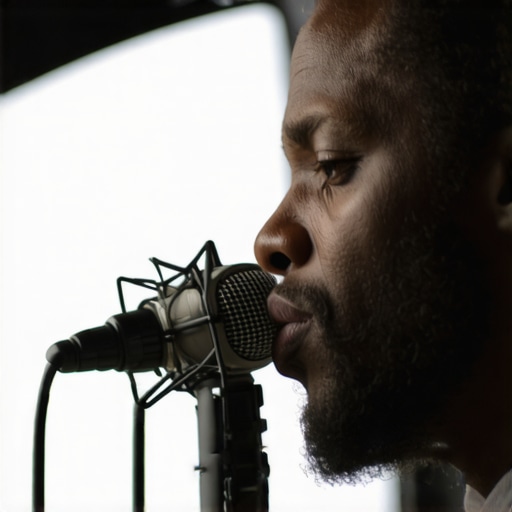 Demonstration of proper microphone distance to avoid proximity effect.