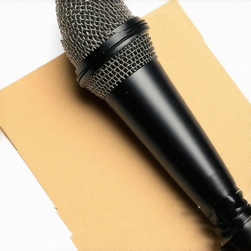 Professional Moleskin Microphone Sandwich Technique Close-up of a lavalier microphone prepared with moleskin for noise-free recording