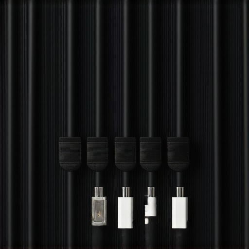 Neatly organized studio cables bundled with velcro straps