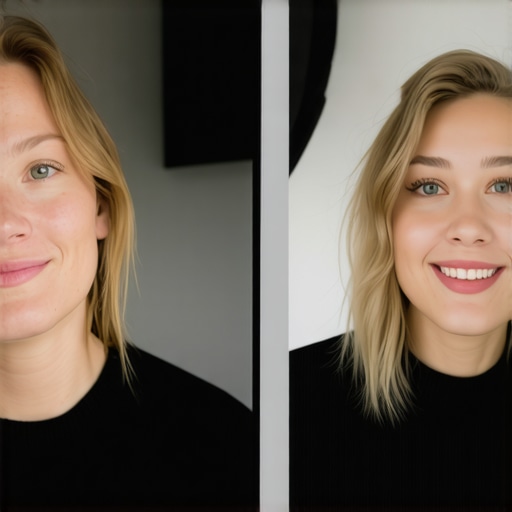Comparison of cinematic lighting using one softbox versus flat lighting with three sources.