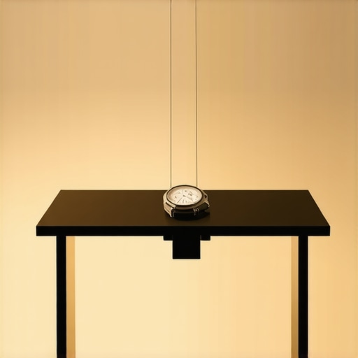 A camera setup showing how to use monofilament and overhead mounts to create a levitating product effect.