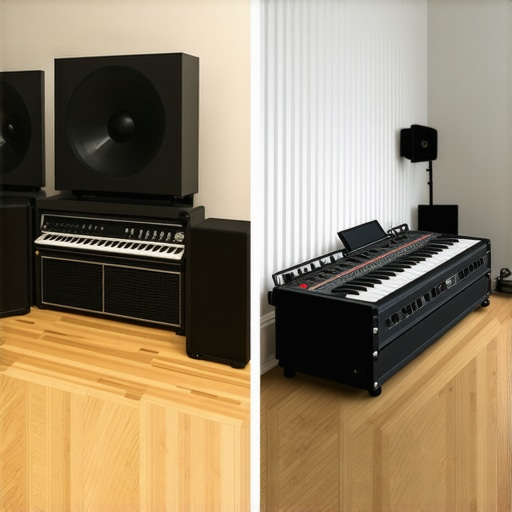 Professional studio versus home room acoustic environment comparison for content creators.