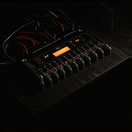 A professional audio interface showing a red clipping light with messy cables representing common recording mistakes.
