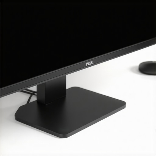 Custom foam wedge used for monitor ergonomic tilt