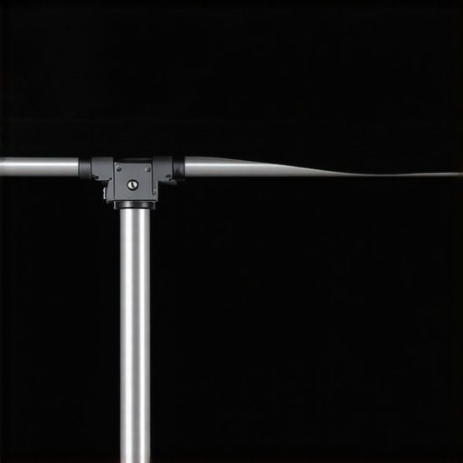 Studio backdrop stand tension stress Close-up of a studio backdrop stand showing physical stress from over-tensioning fabric